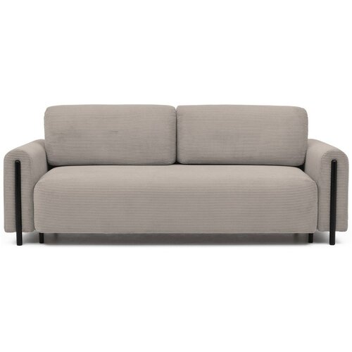 ELTAP Svjetlo smeđa sklopiva/s prostorom za odlaganje sofa od samta 244 cm Arcadova – Cene