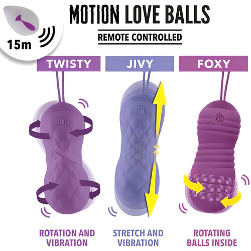 Feelztoys vibracijsko jaje - Motion Love Balls Foxy Slike