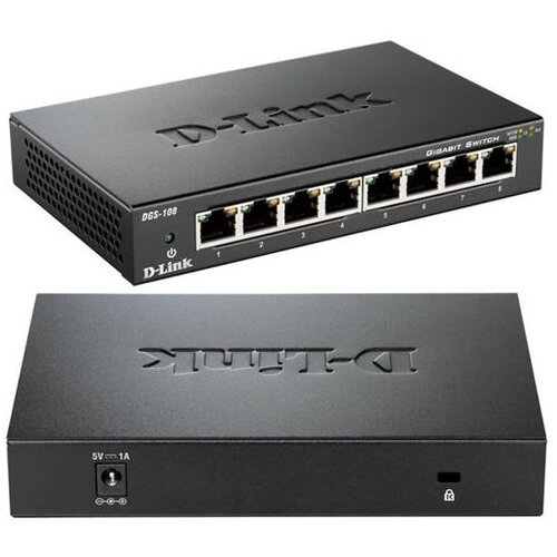 Switch 8-portni gigabitni D-Link DGS-108/E (metalno kućište Cijene
