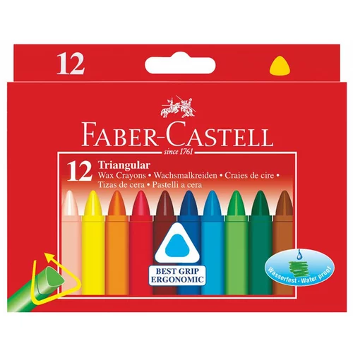 Faber-castell Voščene barvice Faber-Castell Triangular, 12 kosov