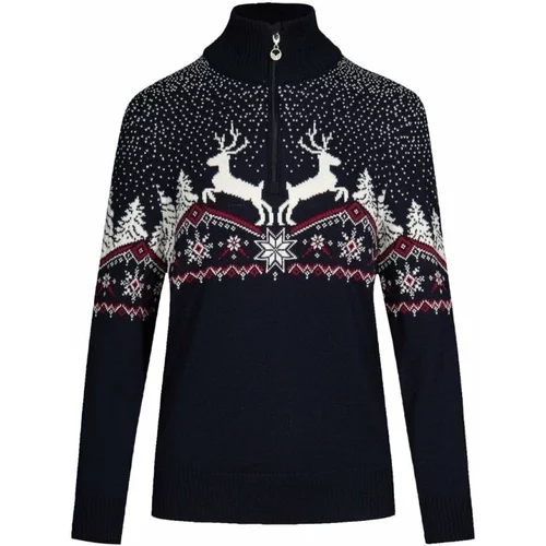 Dale of Norway Dale Christmas Womens Navy/Off White/Redrose L Jumper