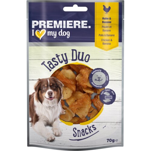 Premiere poslastica za pse Tasty Duo Snack piletina s bananom 70 g Cijene