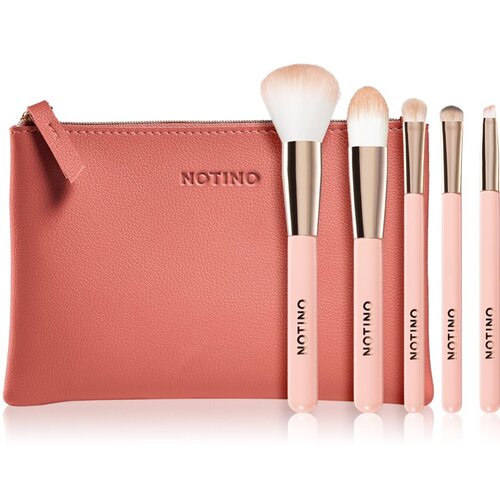 Notino Joy Collection Brush set with pouch potovalni set čopičev s torbico Slike
