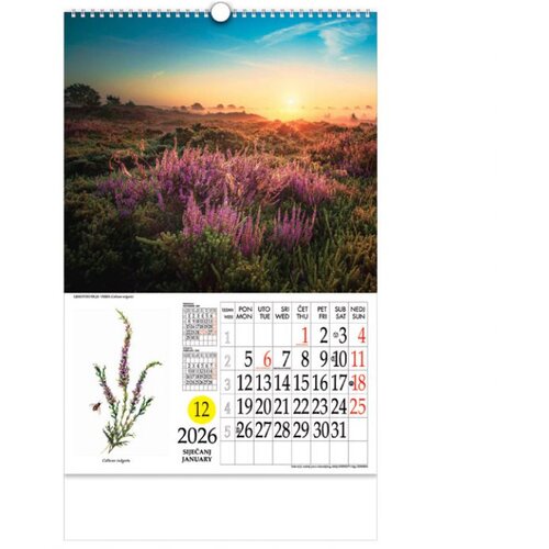  KALENDAR &amp;quot;LJEKOVITO BILJE&amp;quot; S ROTACIJSKIM KRUGOM, SPIRALA, NIKOPROM Slike