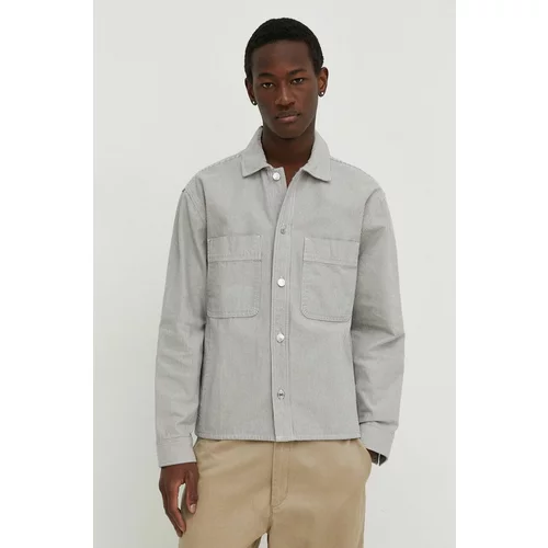 Abercrombie & Fitch Traper jakna za muškarce, boja: siva, za prijelazno razdoblje