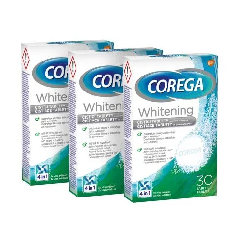 Corega Tabs Whitening Trio tablete i otopine za čišćenje 1 set unisex