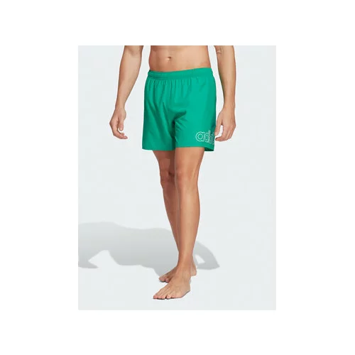 Adidas Kopalne hlače Logo CLX Short Length Swim Shorts HT2125 Zelena Regular Fit
