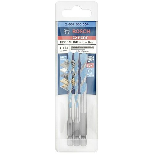 Bosch komplet expert HEX-9 multiconstruction burgija od 5/6/8 mm, 3 dela 2608900584 Slike