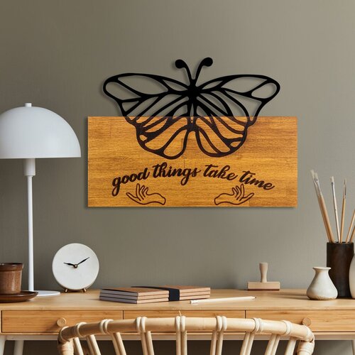 Wallity zidna dekoracija butterfly 5, 58 x 42 x 3 cm, smeđa Cene