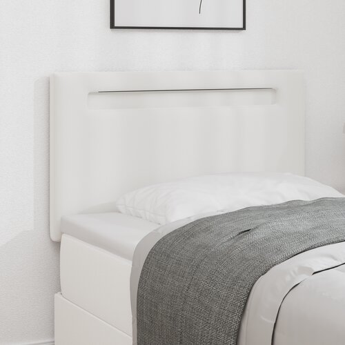 vidaXL Naslon za glavo Preprost dizajn Čista bela 90 cm Umetna usnja Cene