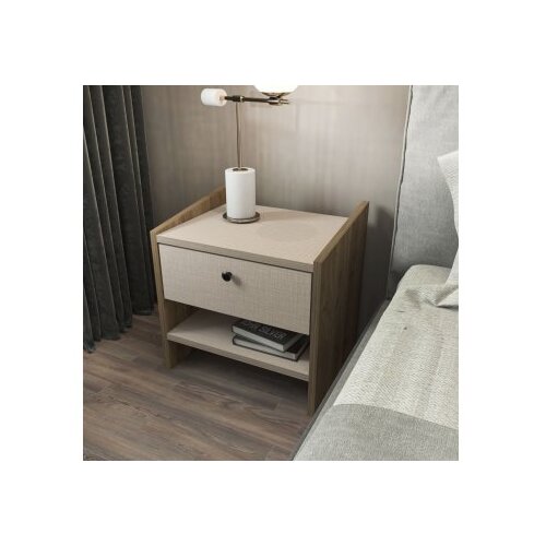 Hanah home noćni ormarić berlin walnut beige Cene