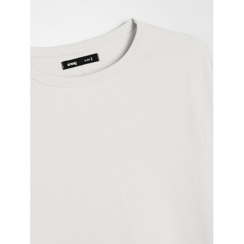 Sinsay Pamučna slim fit majica dugih rukava Slike