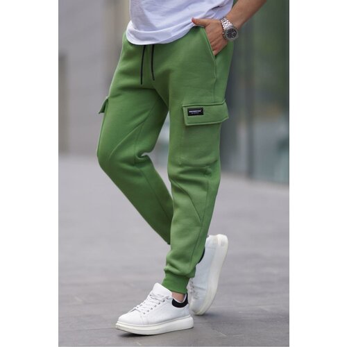 Madmext Men's Green Cargo Pocket Sweatpants 6526 Cene