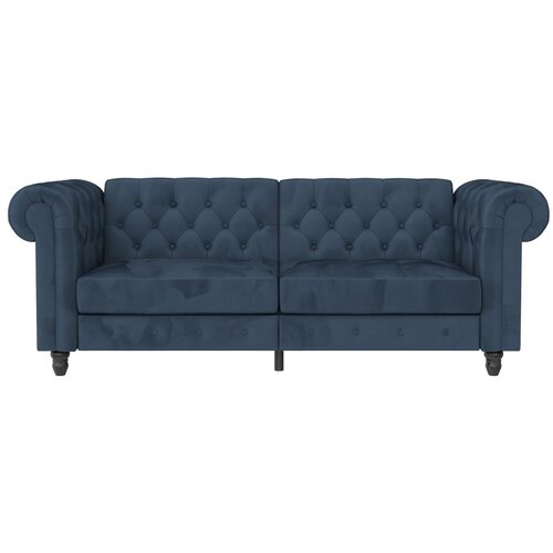 Støraa Tamno plava baršunasti sklopiva sofa 236 cm Felix – Cijene