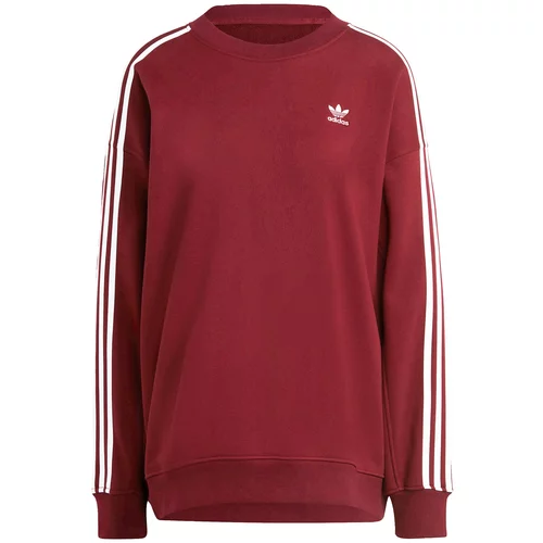 Adidas Sweater majica karmin crvena / bijela