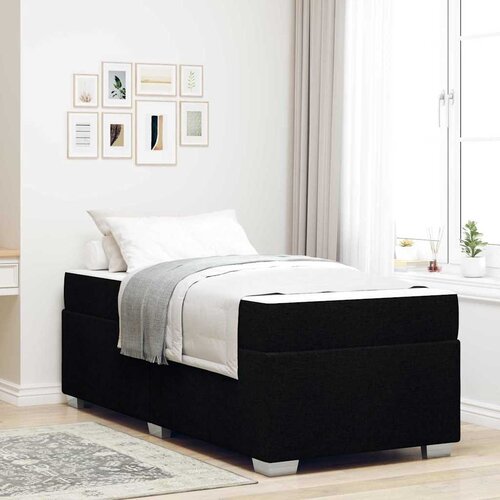 vidaXL Krevetna konstrukcija Ostalo Crna 100 x 200 cm tkanina Cene