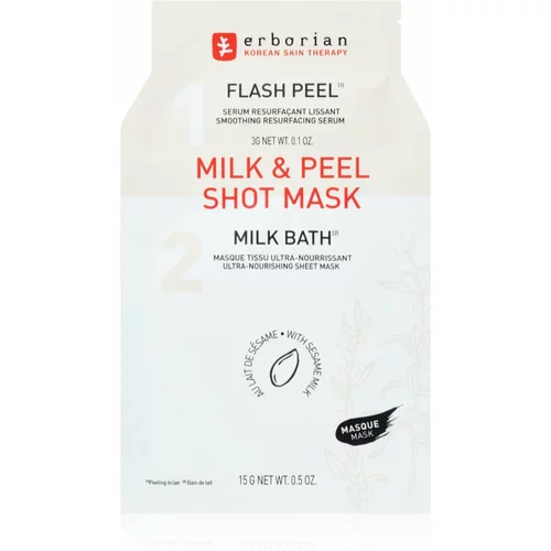 Erborian Milk & Peel gladilna maska iz platna z hranilnim učinkom 15 ml