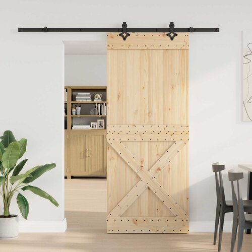  Klizna vrata NARVIK Prirodna i crna 95 x 210 cm (213,5 cm) Cijene