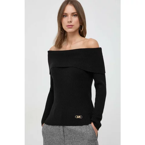 Michael Kors Vuneni pulover za žene, boja: crna