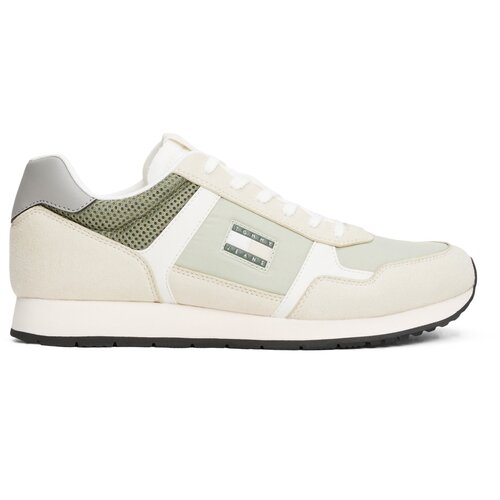 Tommy Jeans Niske tenisice svijetlosiva / kaki / maslinasta / bijela Slike