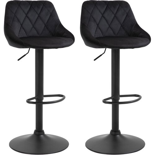 HOMCOM barski stol poliester, jeklo 48D x 46&Scaron; x 83 104V cm Črn, (5000242640) Cene