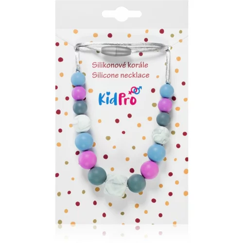 KidPro Silicone Necklace grizalne kroglice Grey Mix 1 kos