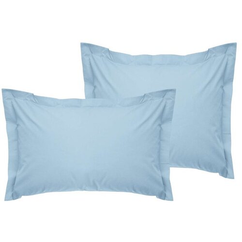  De Blue Blue Oxford Satin Pillowcase Set (2 Pieces) (EU) (IT) Cene