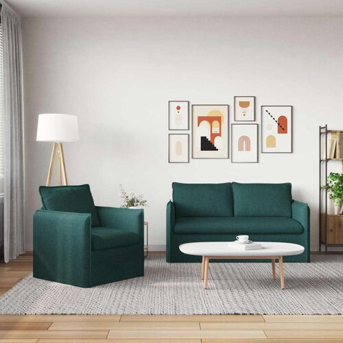 SOFA 2 pcs Tamnozelena Metal Slike