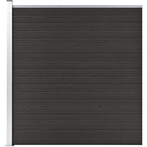 vidaXL Ograjni panel WPC 175x186 cm črn, (20766174) Cene