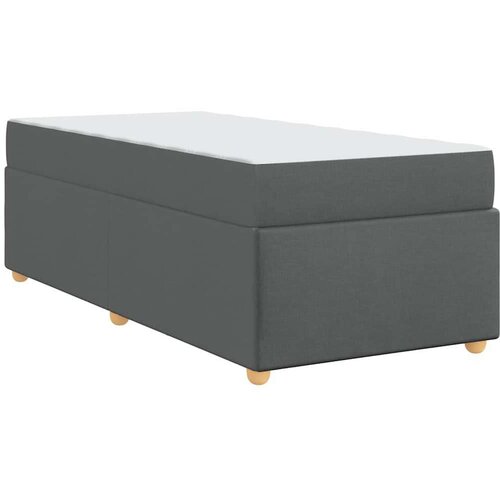 VidaXL Okvir kreveta s madracem Ostalo Tamno siva 100 x 200 cm tkanina Slike