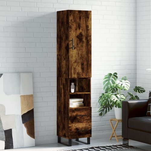 vidaXL Visoka komoda dimljeni hrast 34 5x34x180cm konstruiranog drva Cene