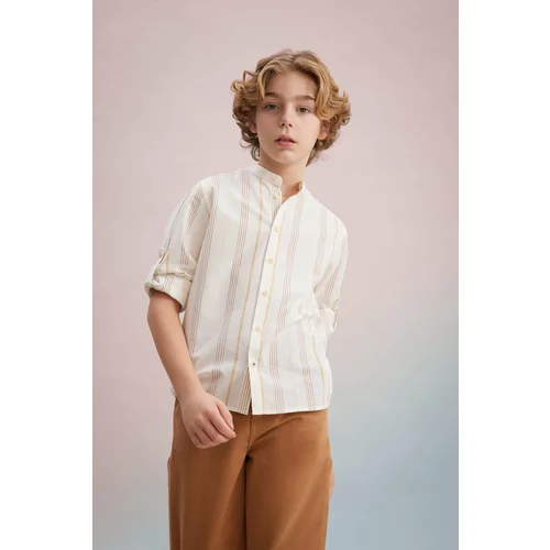 Defacto Boy Regular Fit Stand Collar Long Sleeve Shirt