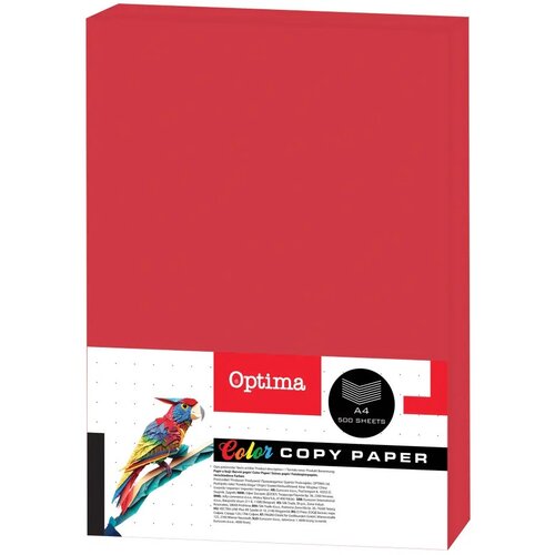  Papir barvni a4 80g intenziv optima 1/500 OPTIMA - RDEČ Cene