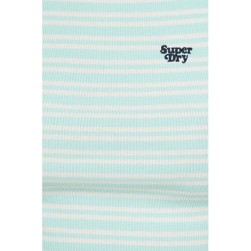 Superdry Bombažen top zelena barva Slike