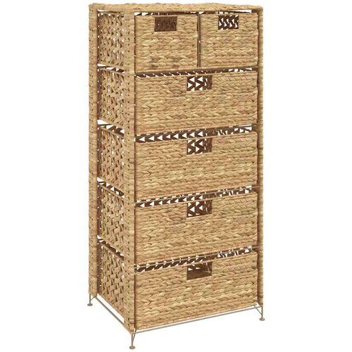 vidaXL Ormarić za pohranu sa 6 košara od vodenog zumbula 47 x 37 x 100 cm Cijene