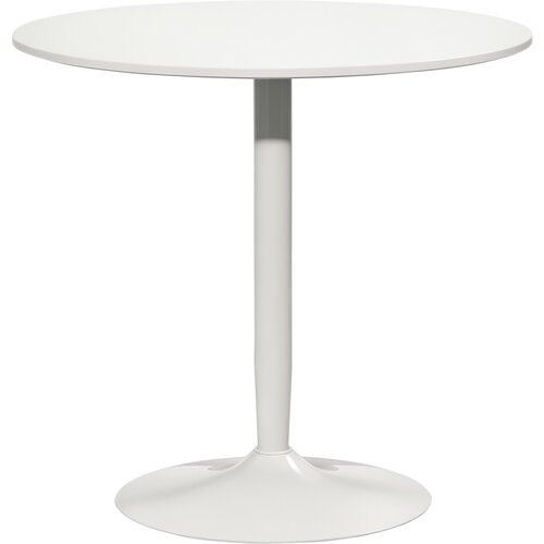 HOMCOM jedilna miza MDF, jeklo 80D x 80&Scaron; x 75V cm Bela, (5000231361) Cene