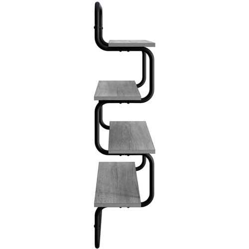  Polica sa 4 nivoa Siva Sonoma 40 x 24,5 x 104 cm Slike
