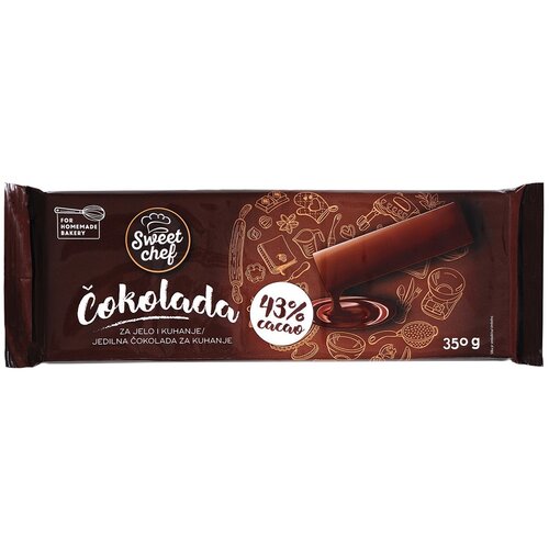 Nepoznato Čokolada SWEET CHEF za kuvanje 43% 350g Cene
