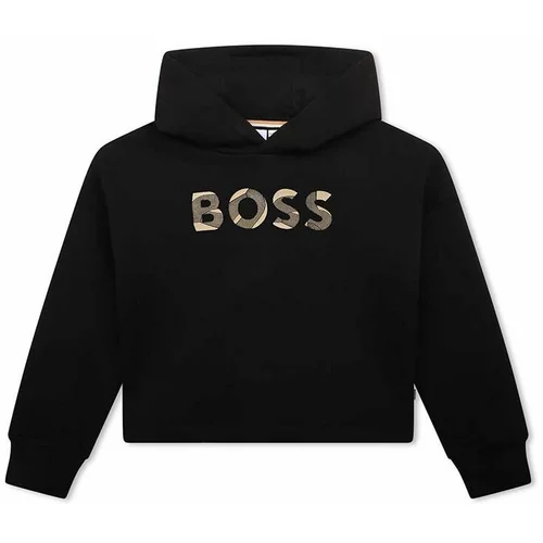 Boss Otroški pulover črna barva