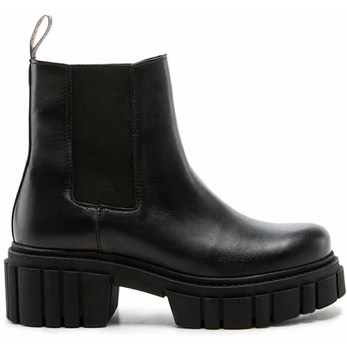 Charles Footwear Kožne gležnjače za žene, boja: crna, s platformom
