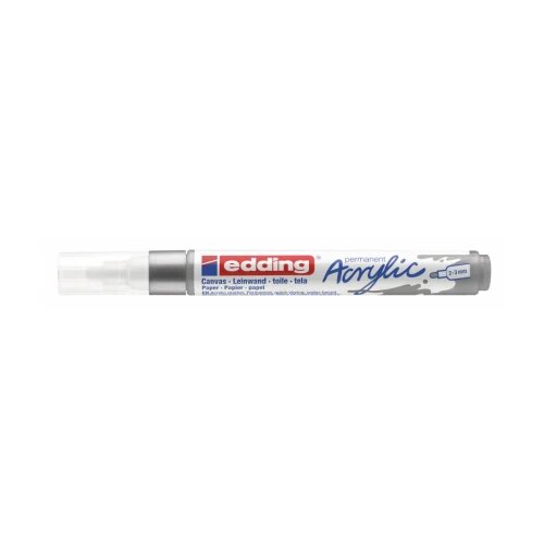  Akrilni marker E-5100 medium 2-3mm obli vrh Edding srebrna Cene