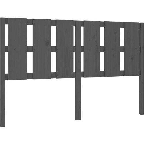 Maison Chic posteljno vzglavje - vzglavna omarica - nočna omarica sivo 155,5x4x100 cm trdna borovina, (21705437) Slike