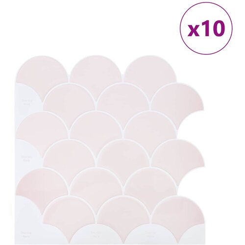  Pločica riblje ljuske 10 pcs Svijetlo ružičasta 30 x 30 cm Slike