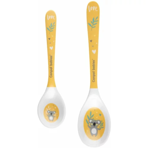 Canpol Exotic Animals Melamine Spoons Yellow zdjelica 2 kom za djecu