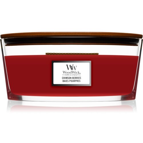 WoodWick Crimson Berries mirisna svijeća s drvenim fitiljem (hearthwick) 453,6 g Slike