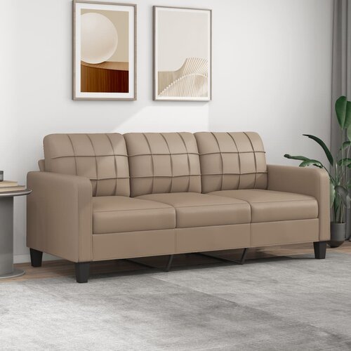 vidaXL Trosed kapučino barve 180 cm umetno usnje Cene