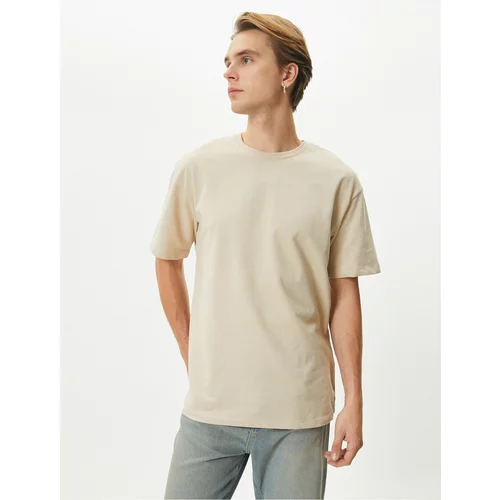 Koton Basic T-Shirt Crew Neck Off Shoulders Short Sleeve Cotton