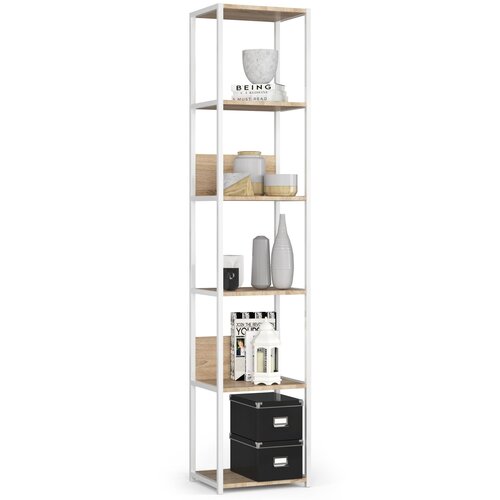 AKORD METAL LOFT POLICA 400 BELE/SONOMA HRAST, (21714254) Slike