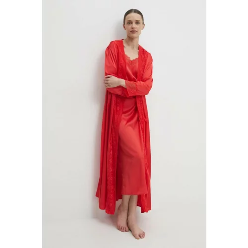 Answear Lab Komplet pižame rdeča barva