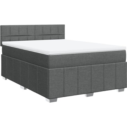 Maison Chic Box spring postelja - Vzmetna postelja z vzmetnico temno siva 140x200 cm blago SL24245, (21890737) Cene